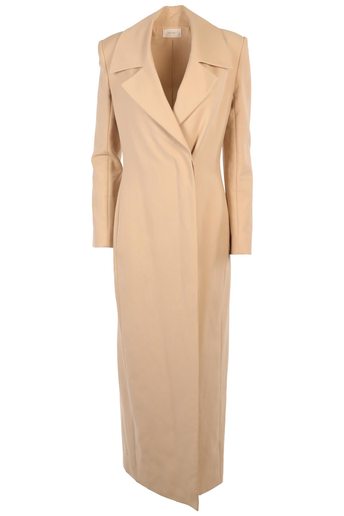 THE ROW BEIGE COTTON COAT US 8 UK 12