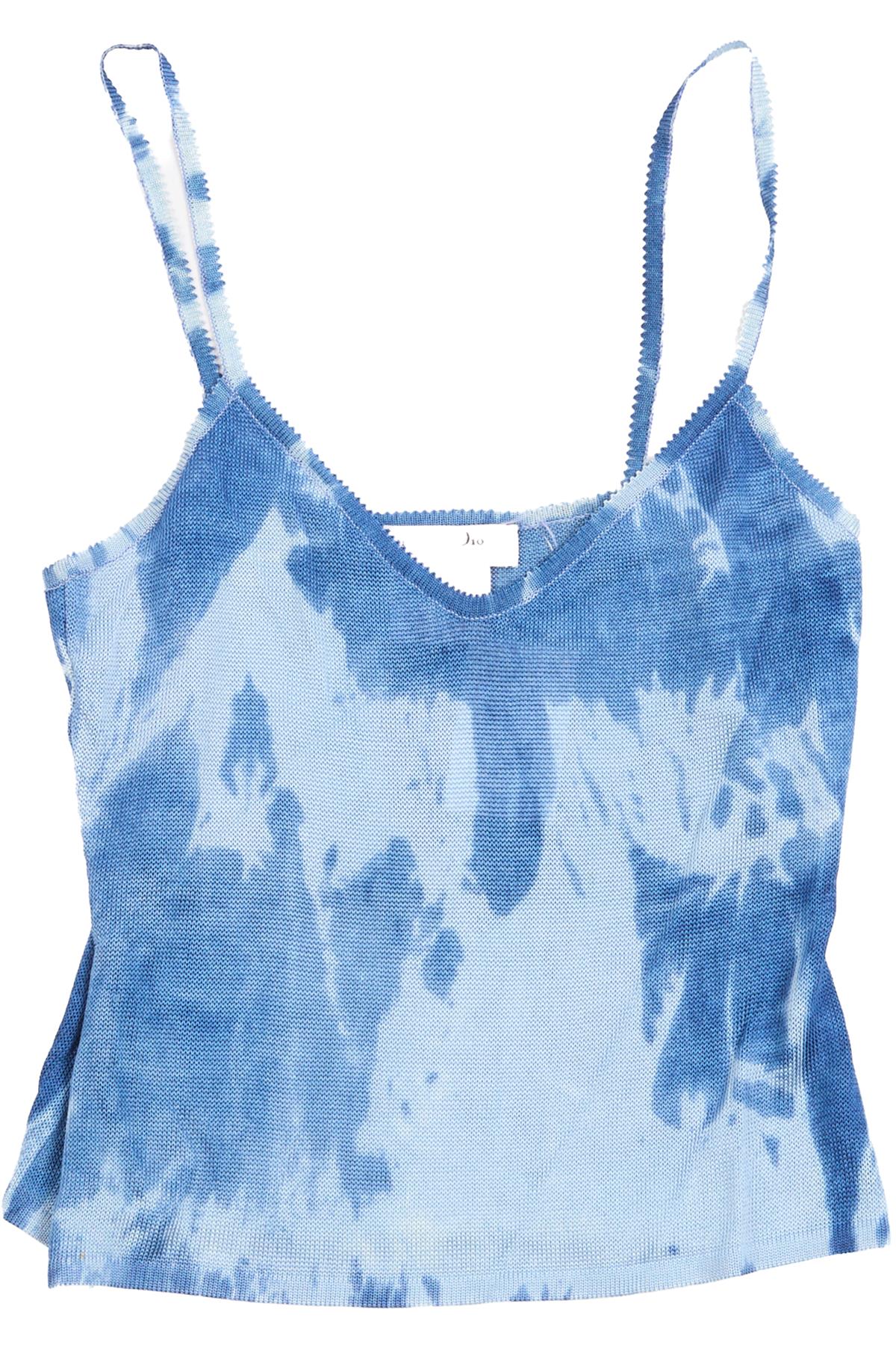 CHRISTIAN DIOR BLUE KNIT TOP FR 36 UK 8