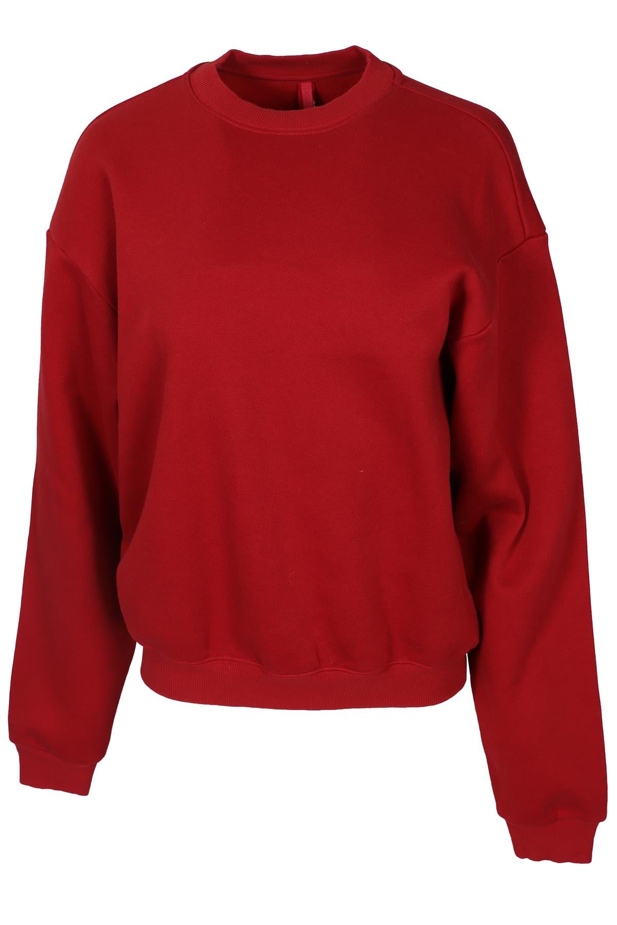 SKIMS RED COTTON SWEATSHIRT MEDIUM
