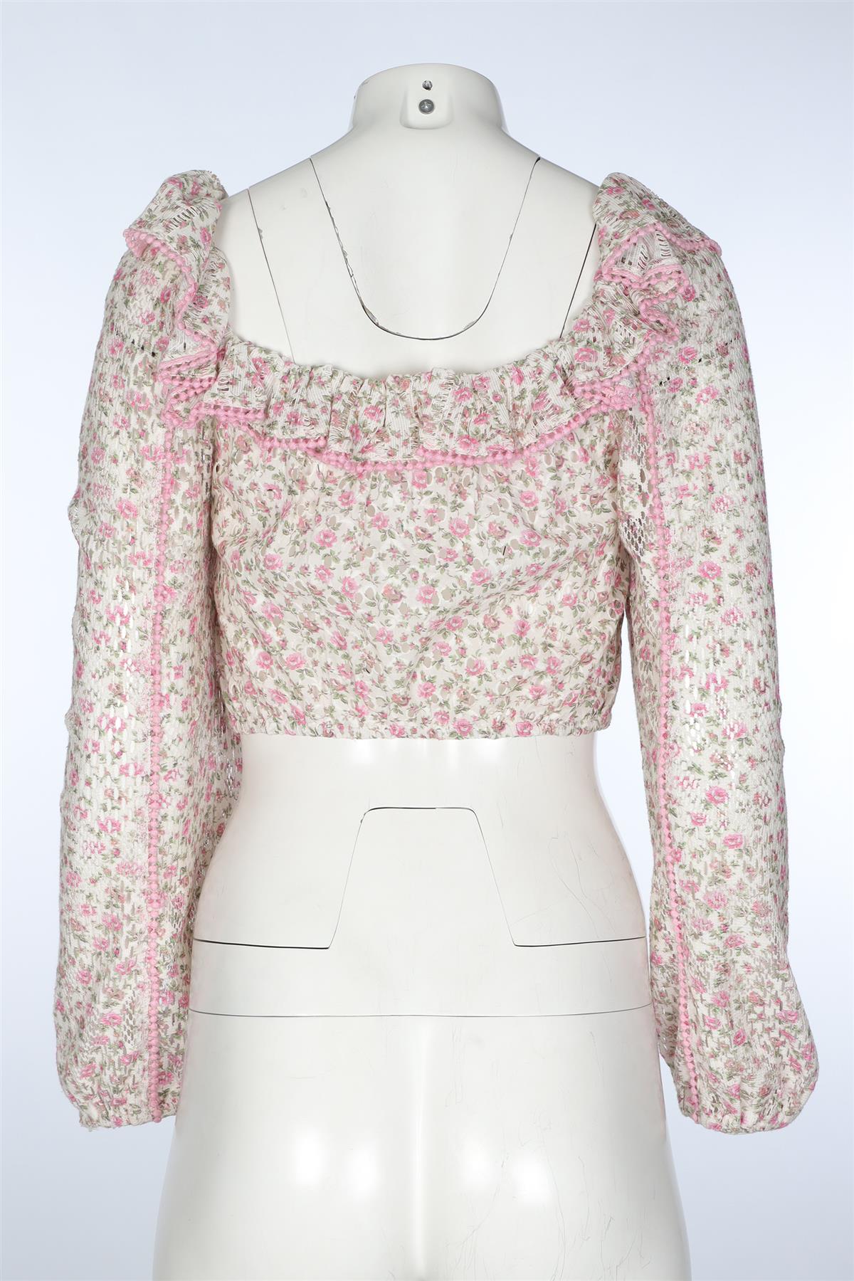 LOVESHACKFANCY PINK COTTON TOP MEDIUM