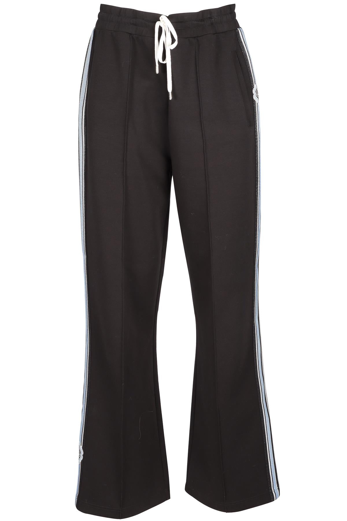 MAJE BLACK COTTON WIDE LEG PANTS FR 42 UK 14