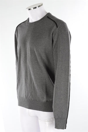 DOLCE & GABBANA GREY MEN'S WOOL SWEATER