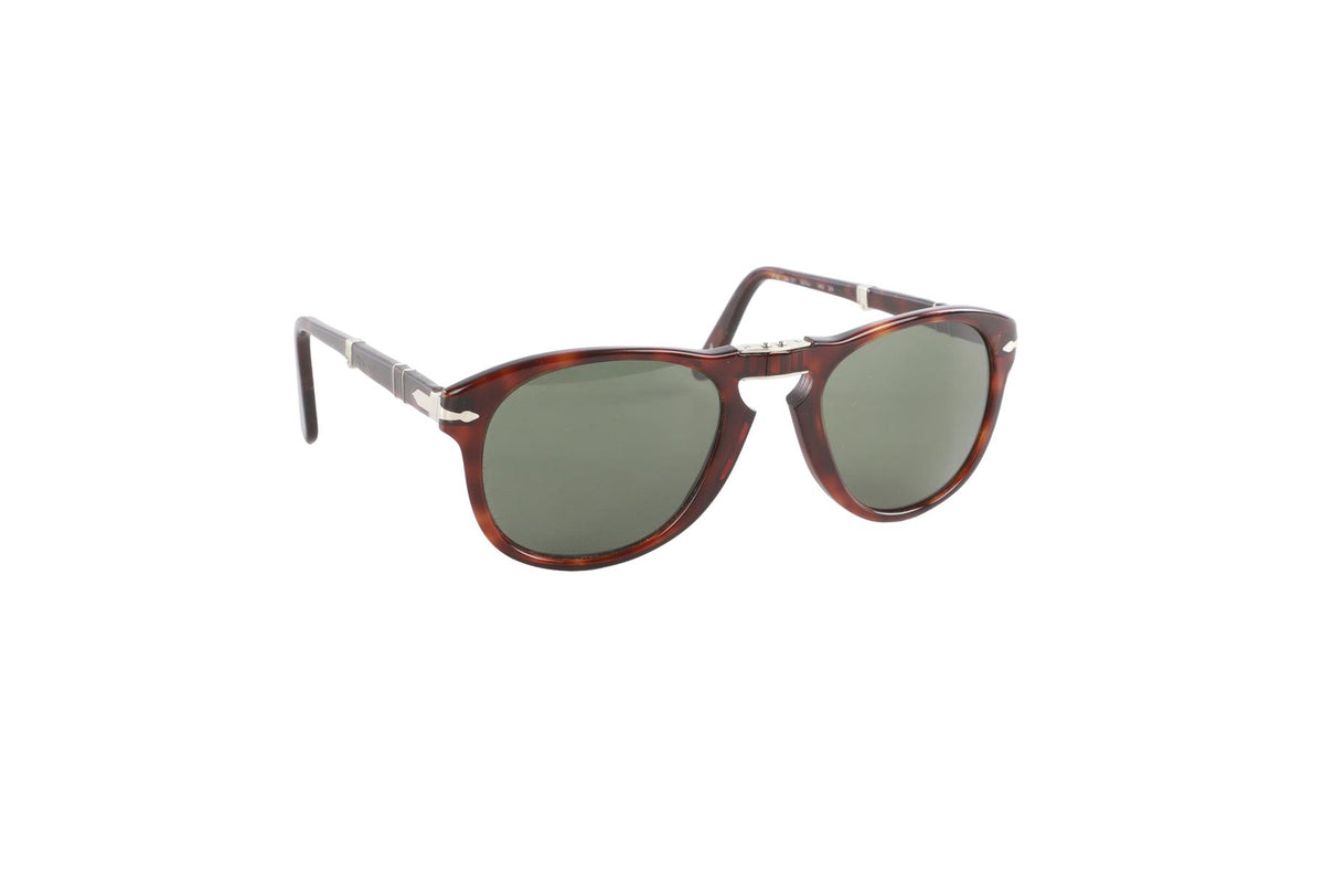 PERSOL BROWN PILOT STYLE ACETATE SUNGLASSES