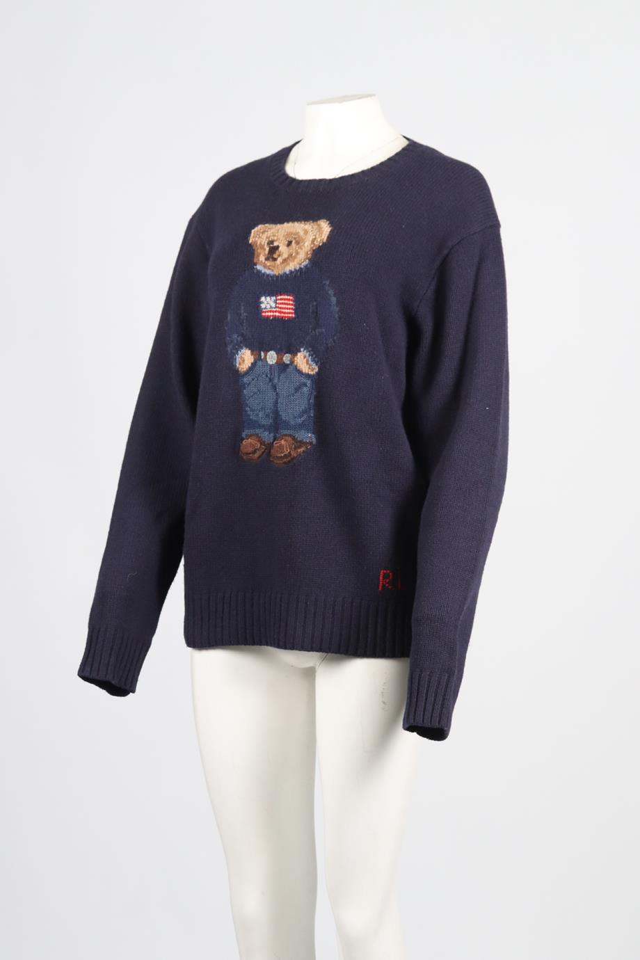 POLO RALPH LAUREN MEN'S WOOL BLEND SWEATER LARGE