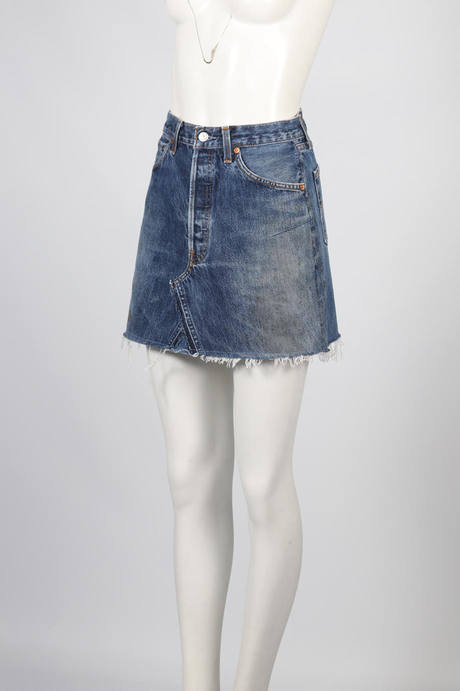 RE/DONE DENIM MINI SKIRT W25 UK 6-8