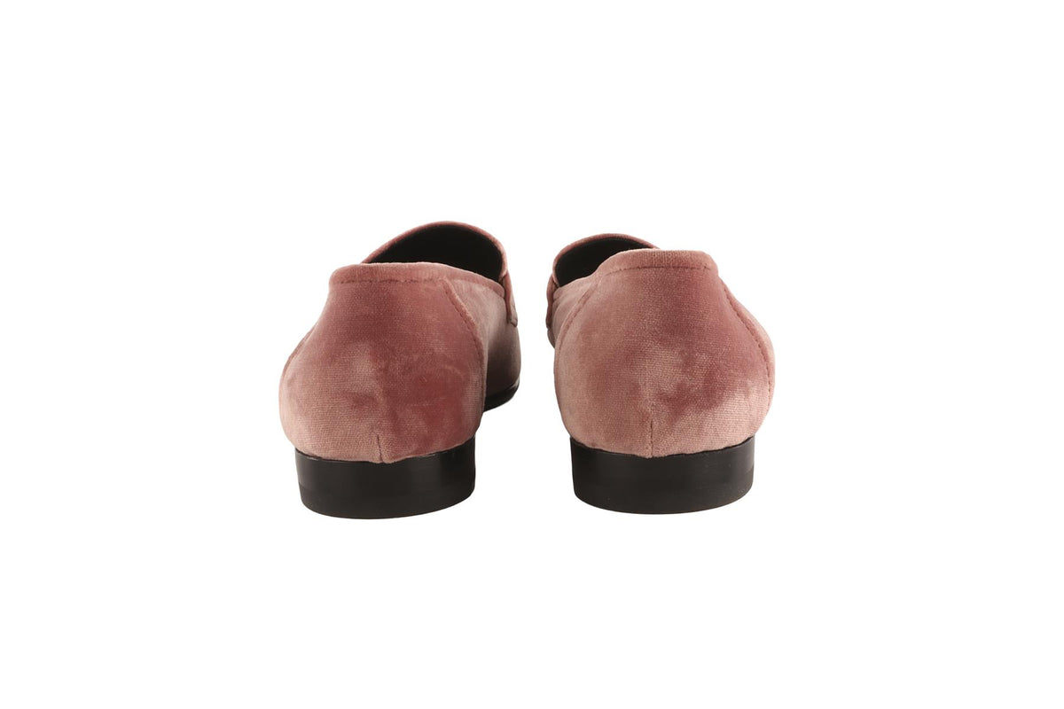 HERMÈS PINK PARIS VELVET LOAFERS EU 37 UK 4 US 7