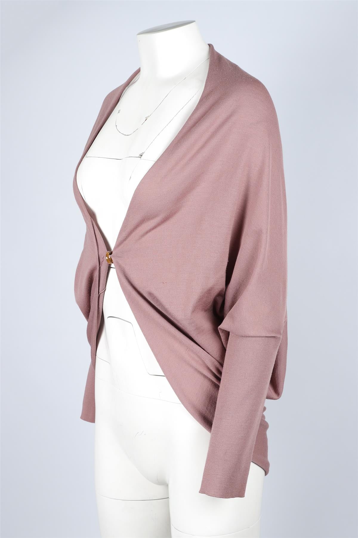 LANVIN PINK WOOL CARDIGAN LARGE
