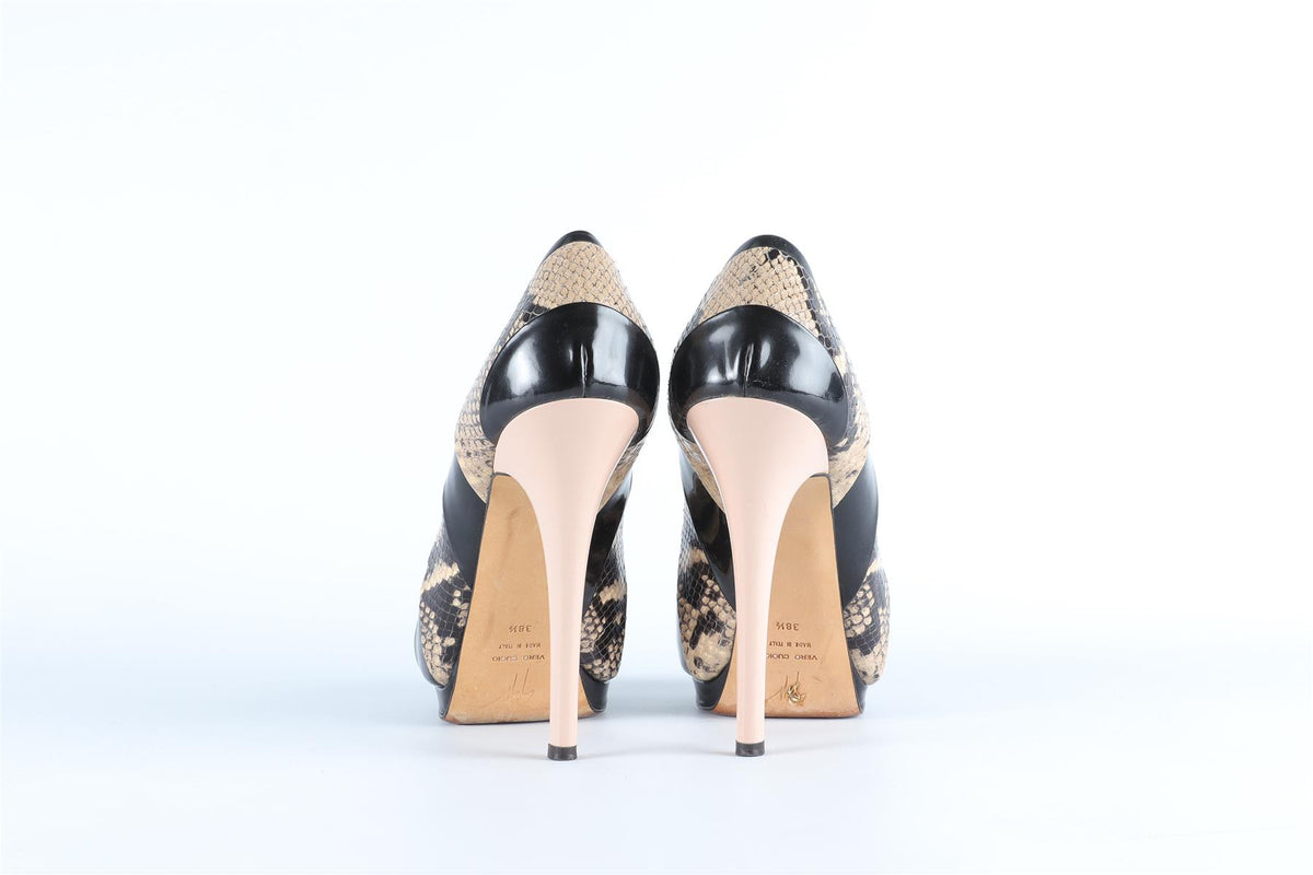 GIUSEPPE ZANOTTI BLACK PATENT LEATHER PUMPS EU 38.5 UK 5.5