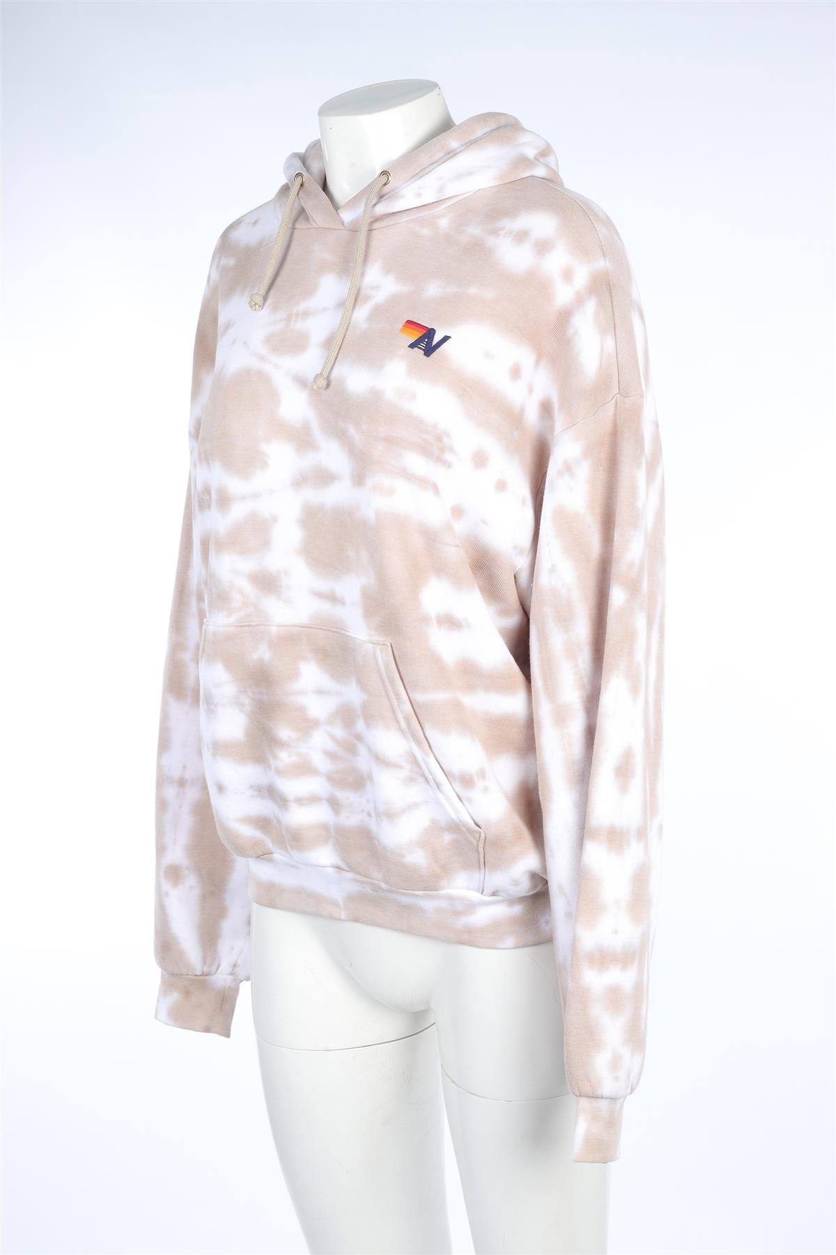 AVIATOR NATION BEIGE COTTON HOODIE MEDIUM