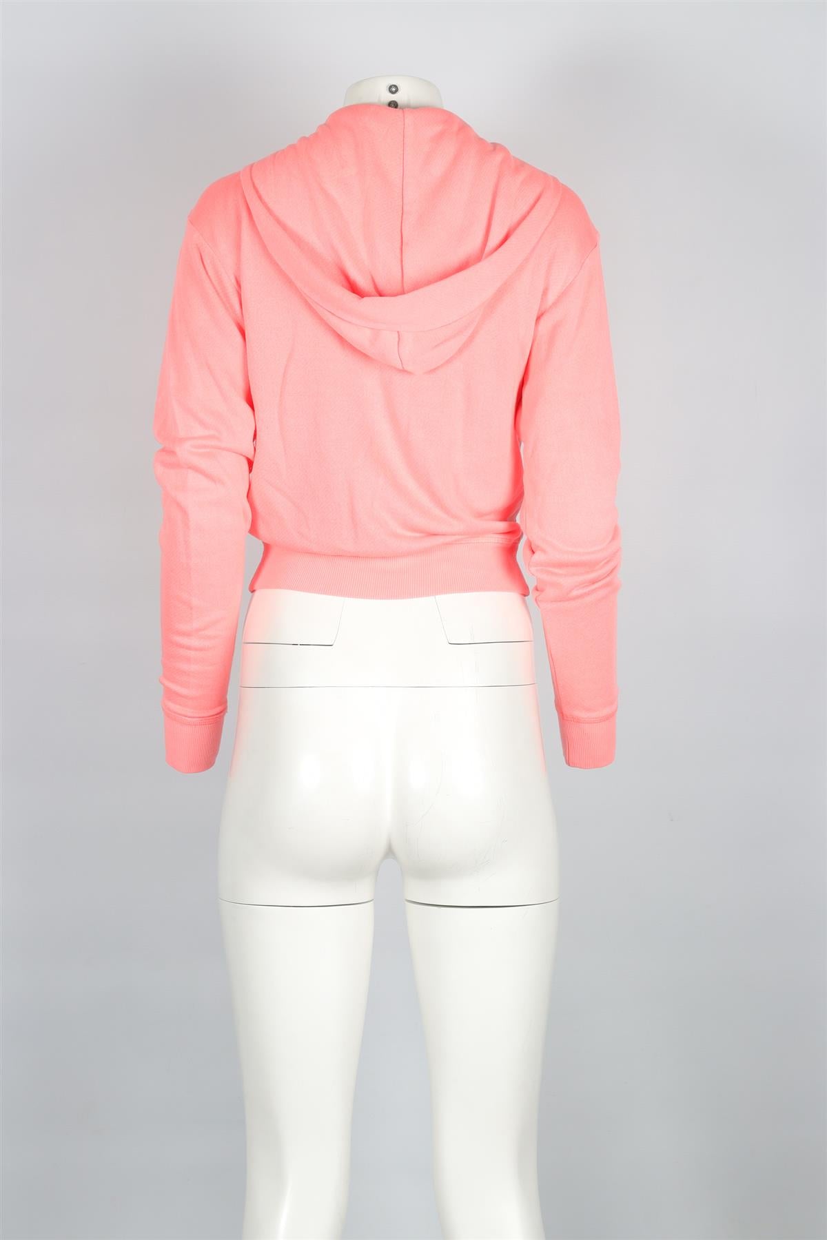 SKIMS PINK COTTON BLEND HOODIE XSMALL