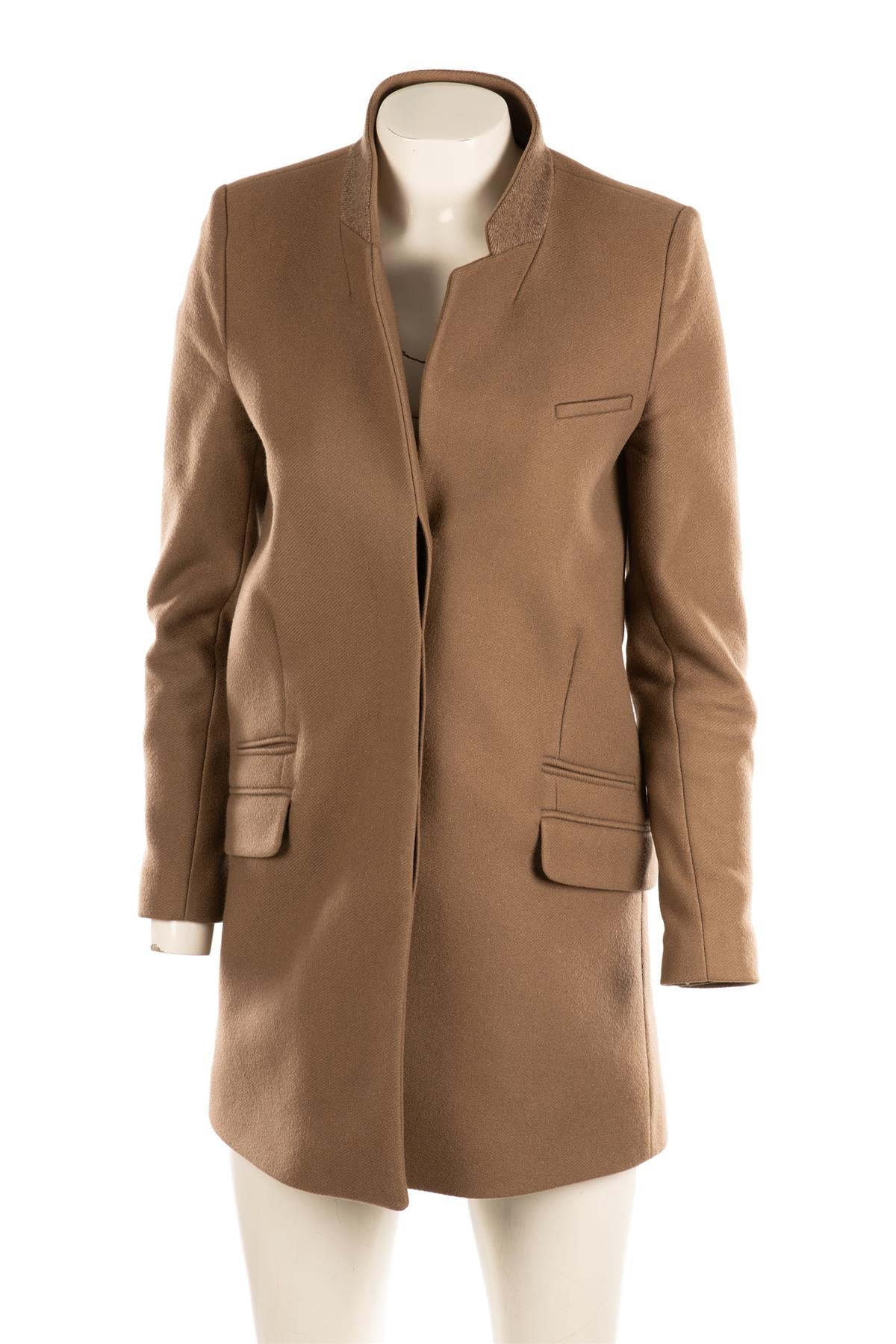 THE KOOPLES BROWN WOOL COAT FR 38 UK 10