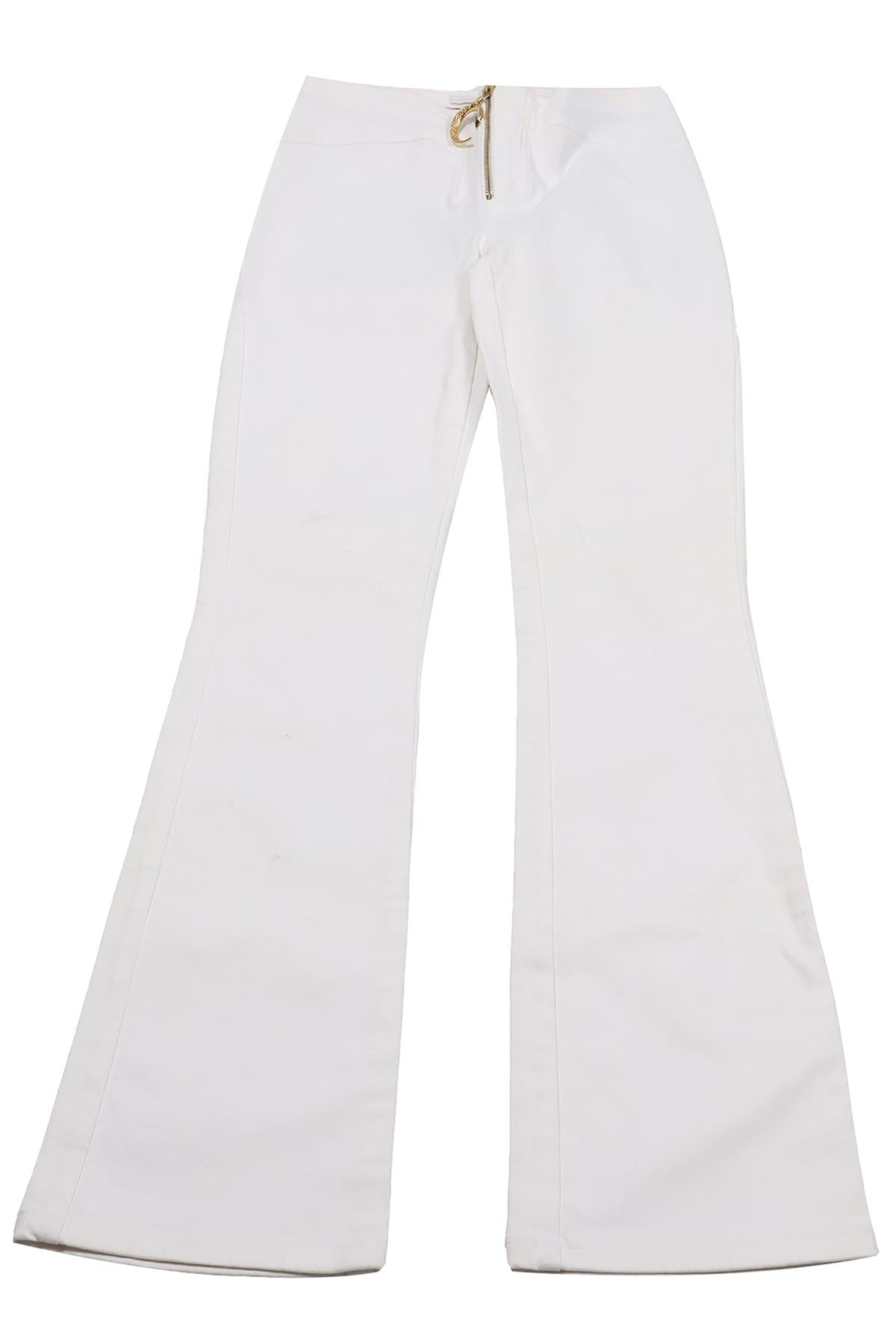 ROBERTO CAVALLI WHITE VINTAGE STRAIGHT LEG JEANS XSMALL