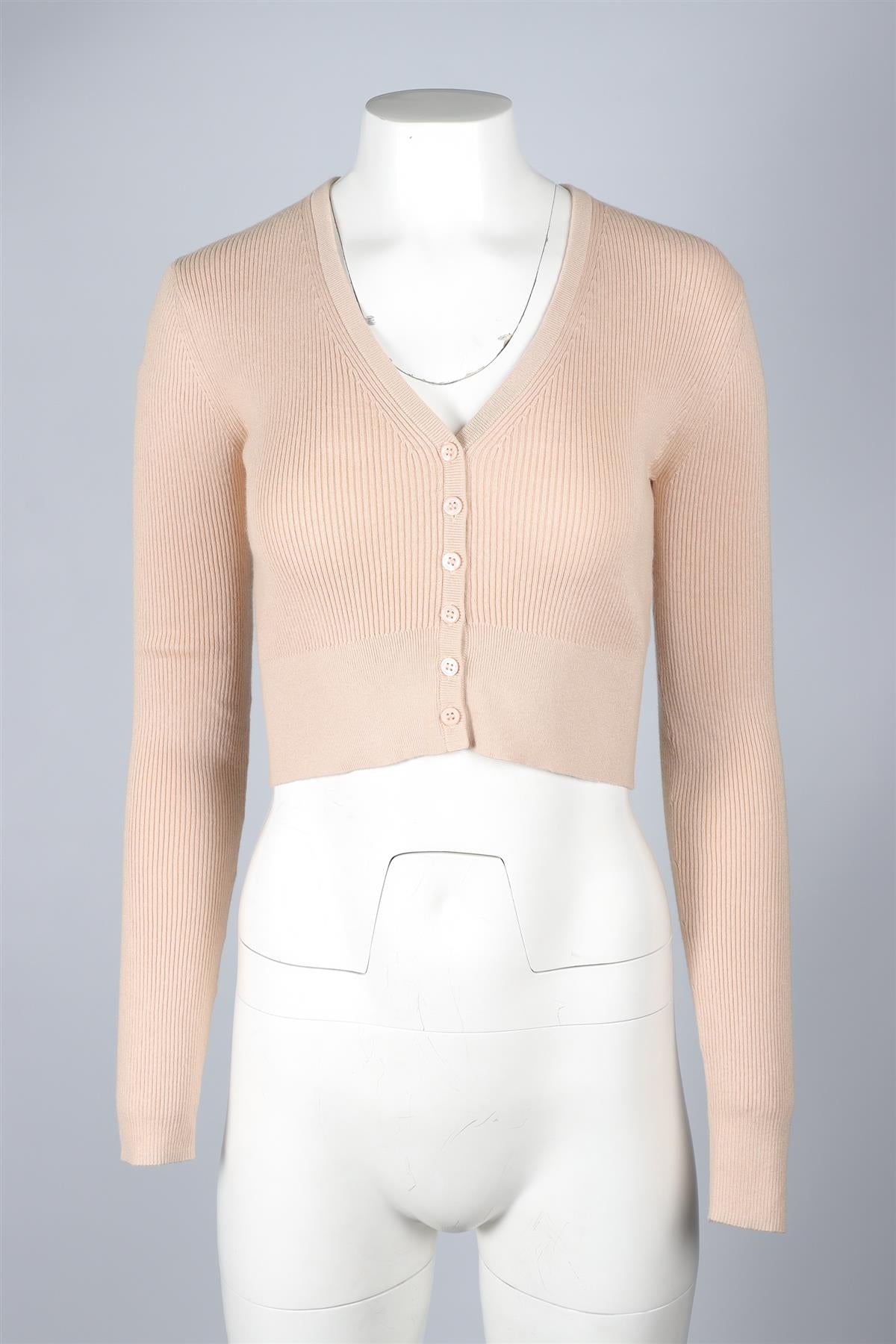 NAKED CASHMERE BEIGE COTTON CARDIGAN SMALL