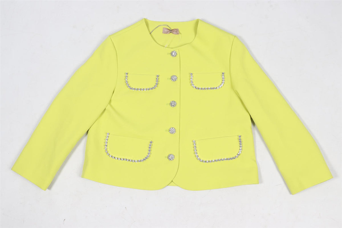 ELIE SAAB GREEN KIDS GIRLS WOVEN JACKET 12 YEARS