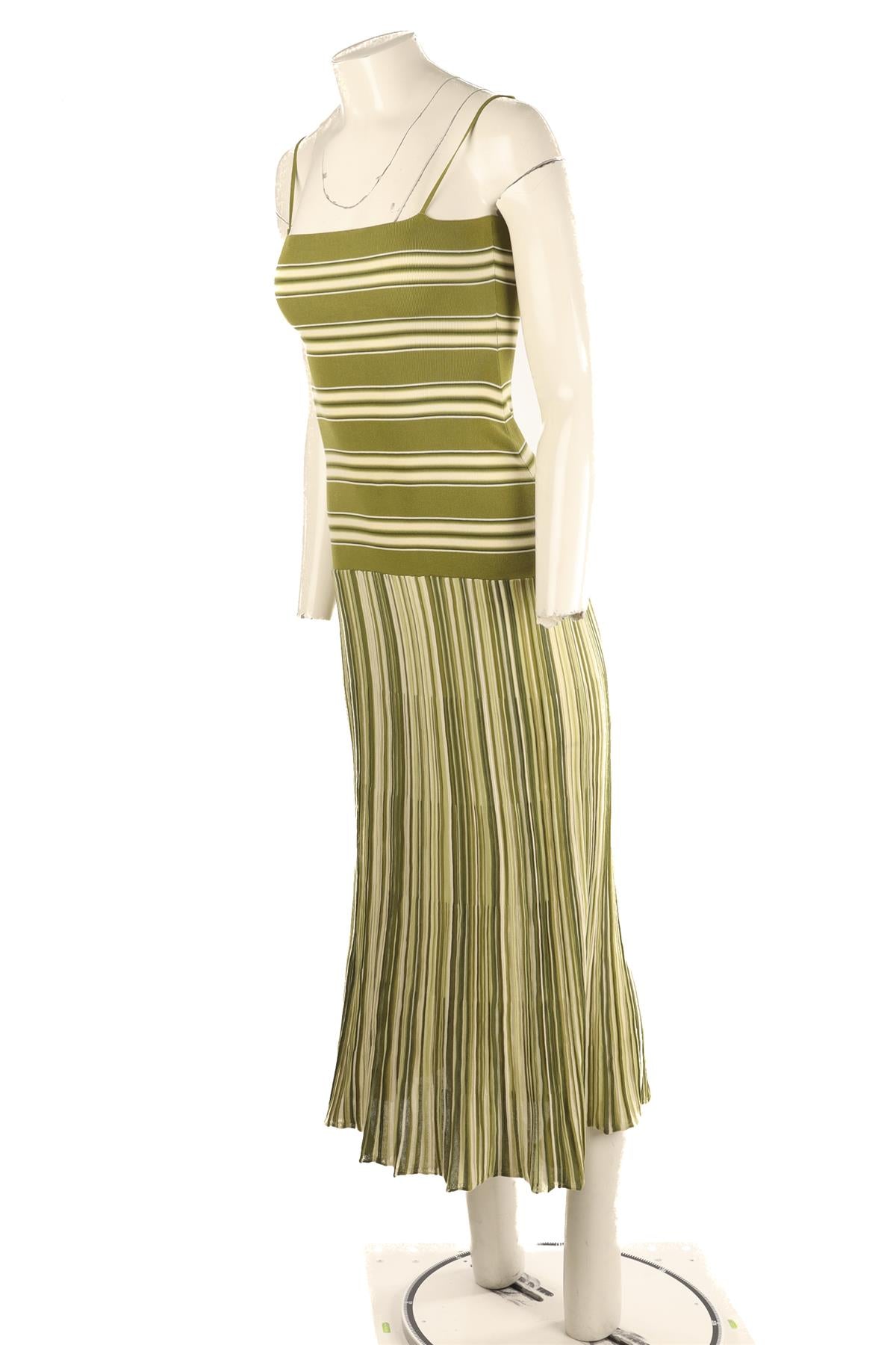 FAITHFULL THE BRAND GREEN KNIT MAXI DRESS AU 6 UK 6