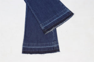 FRAME BLUE HIGH RISE FLARED JEANS W28