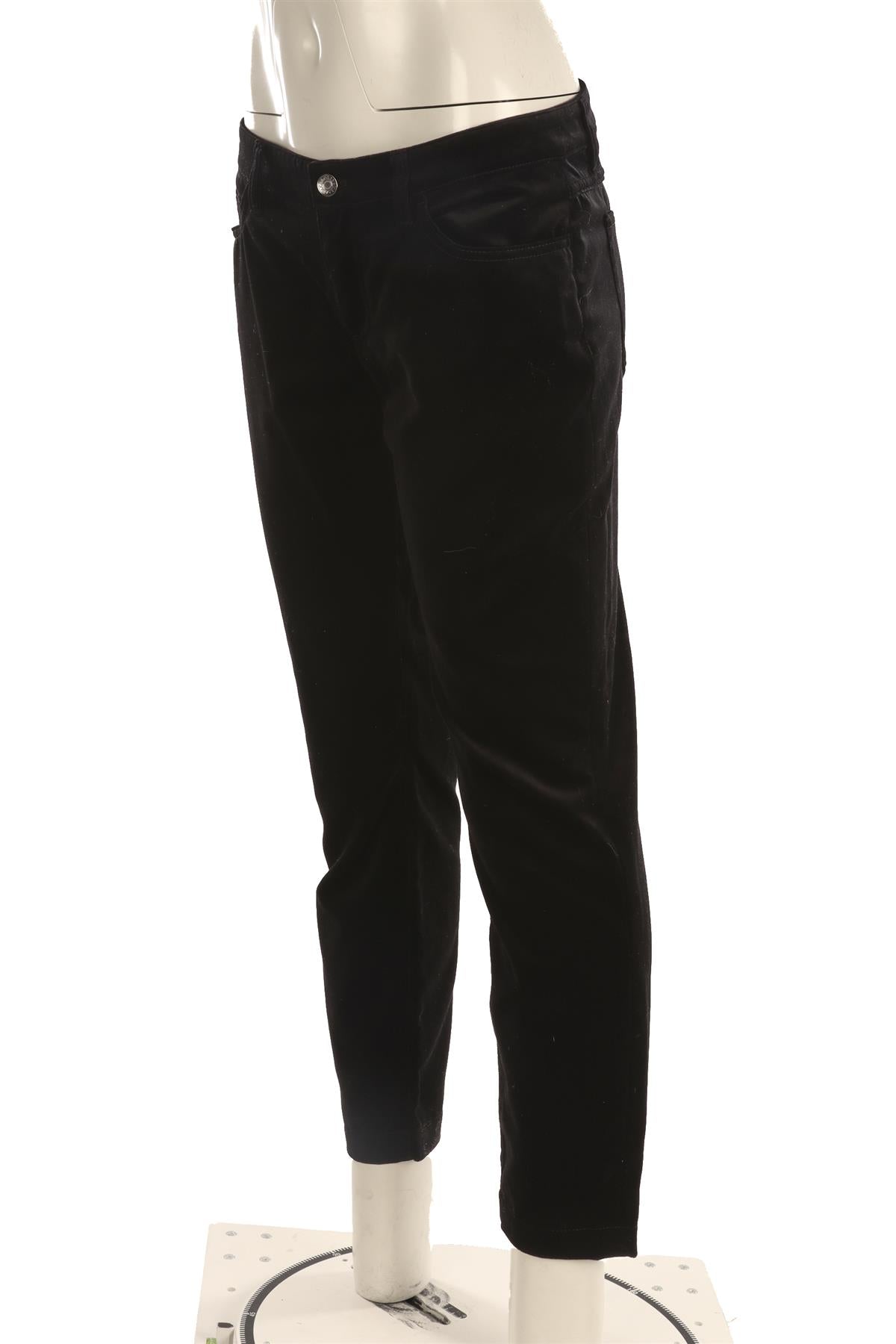 DOLCE & GABBANA BLACK VELVET SKINNY PANTS IT 44 UK 12