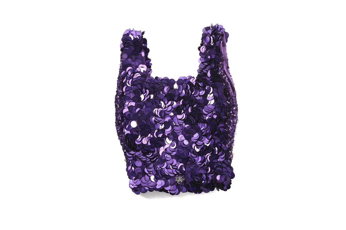 ANYA HINDMARCH PURPLE DAIRY MILK TOTE BAG