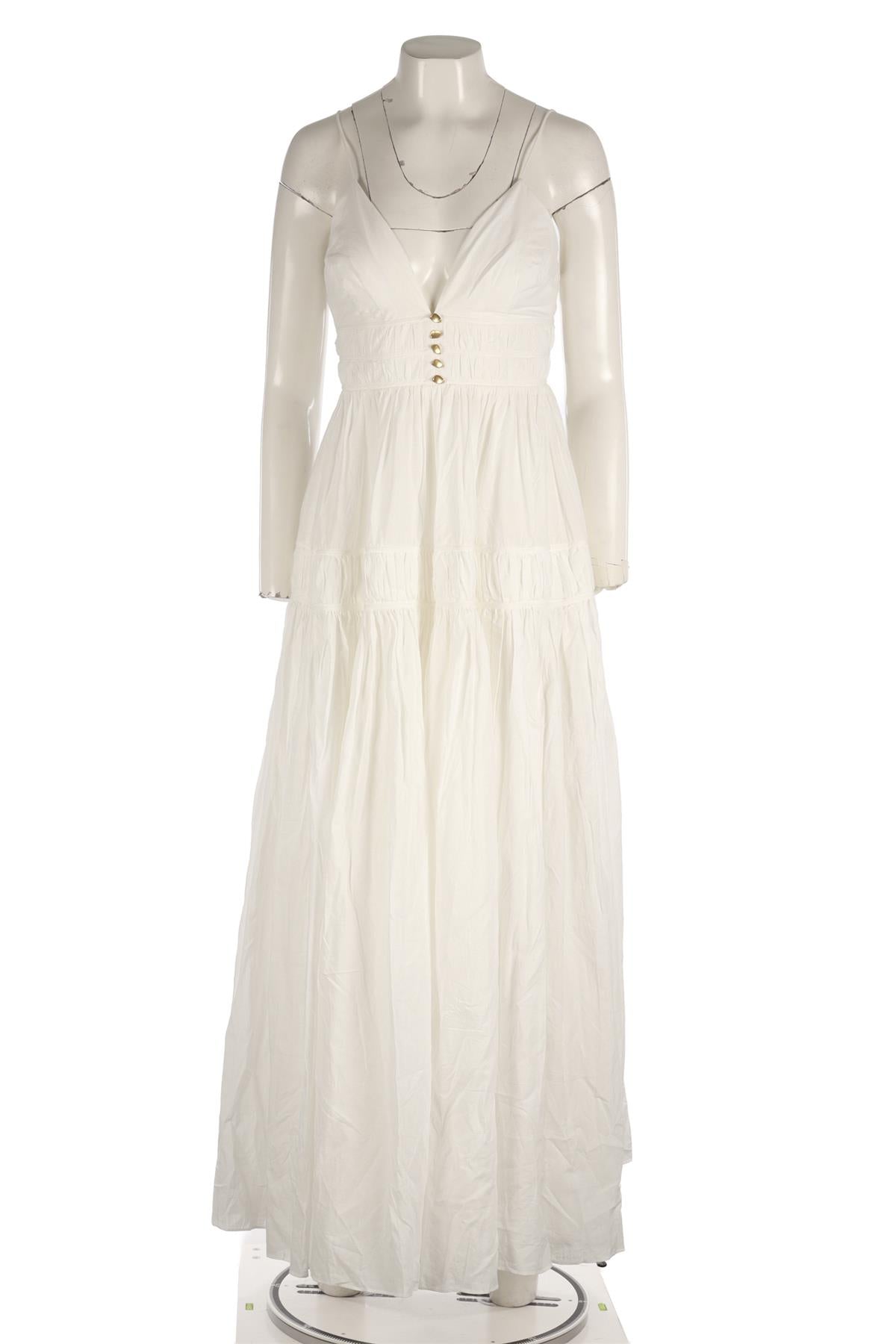 AJE WHITE COTTON MAXI DRESS AU 8 UK 8