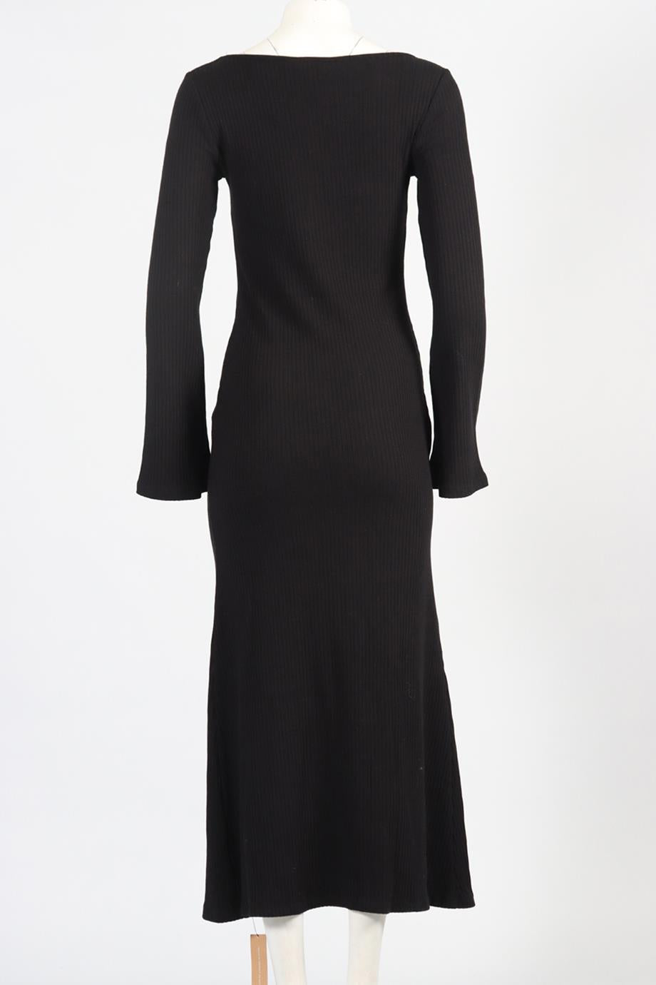 REFORMATION RIBBED COTTON BLEND MAXI DRESS MEDIUM