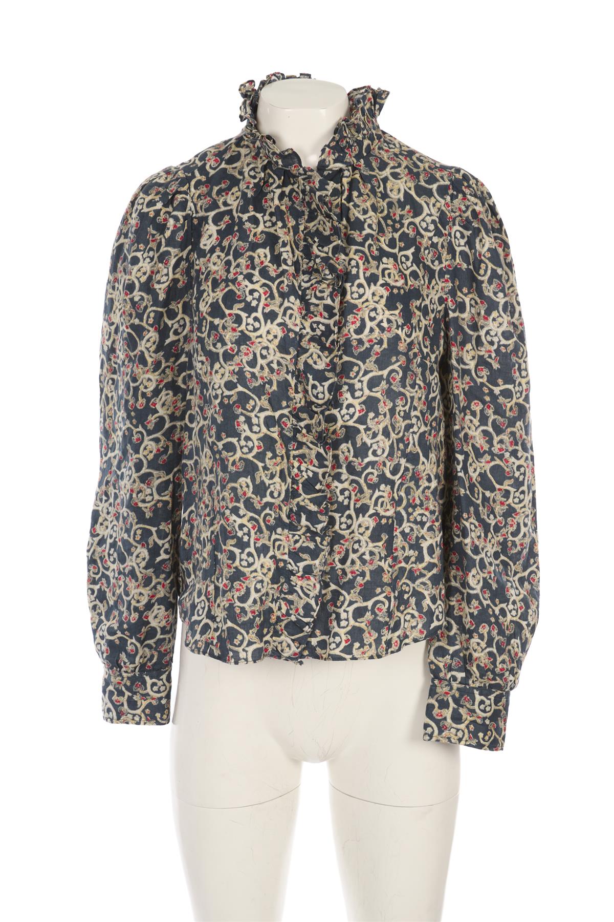 ISABEL MARANT ÉTOILE NAVY LINEN SHIRT FR 40 UK 12