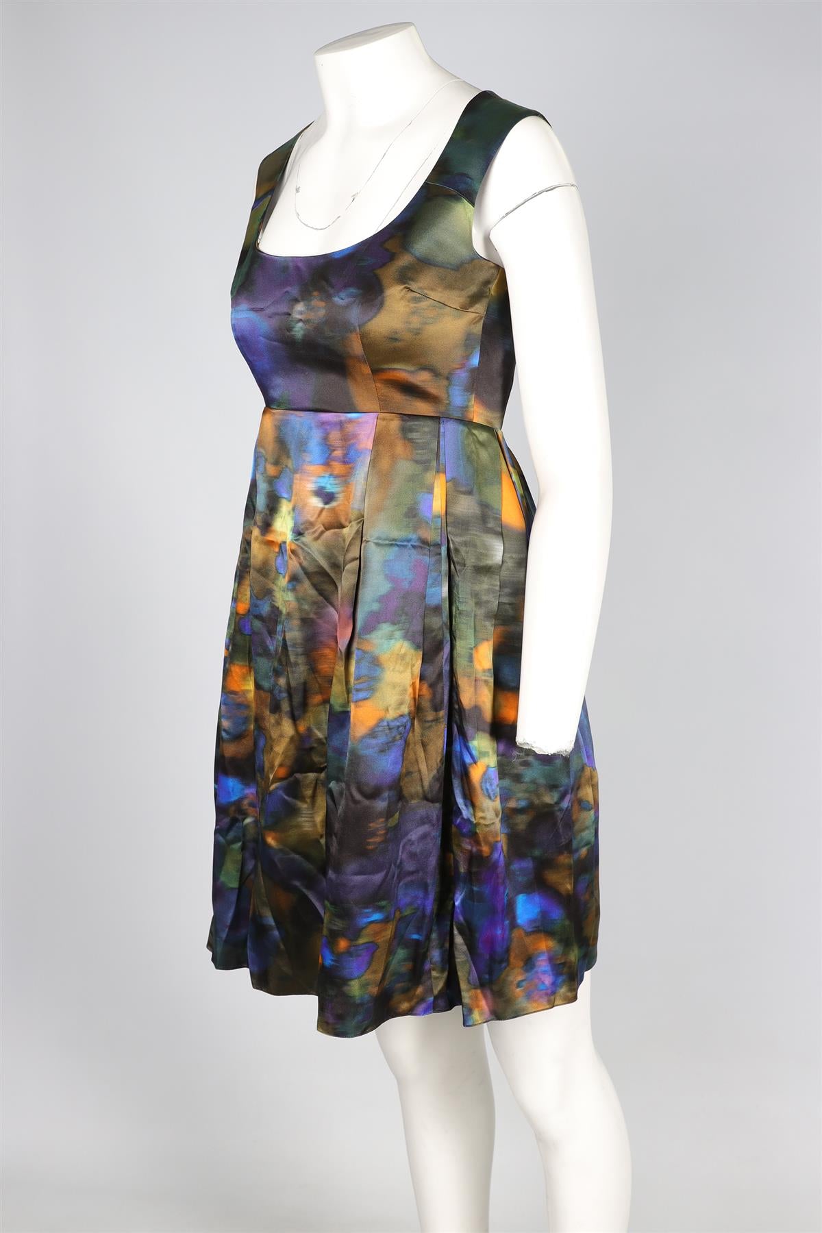 ERDEM MULTI SILK MINI DRESS UK 8