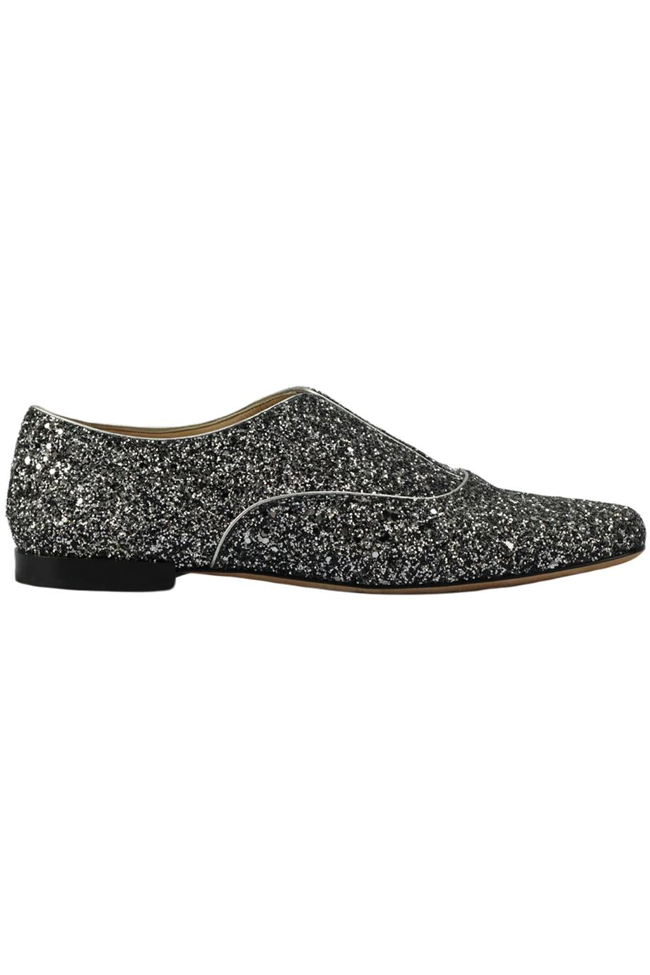 CHRISTIAN DIOR GLITTERED LEATHER BROGUES EU 40.5 UK 7.5 US 10.5