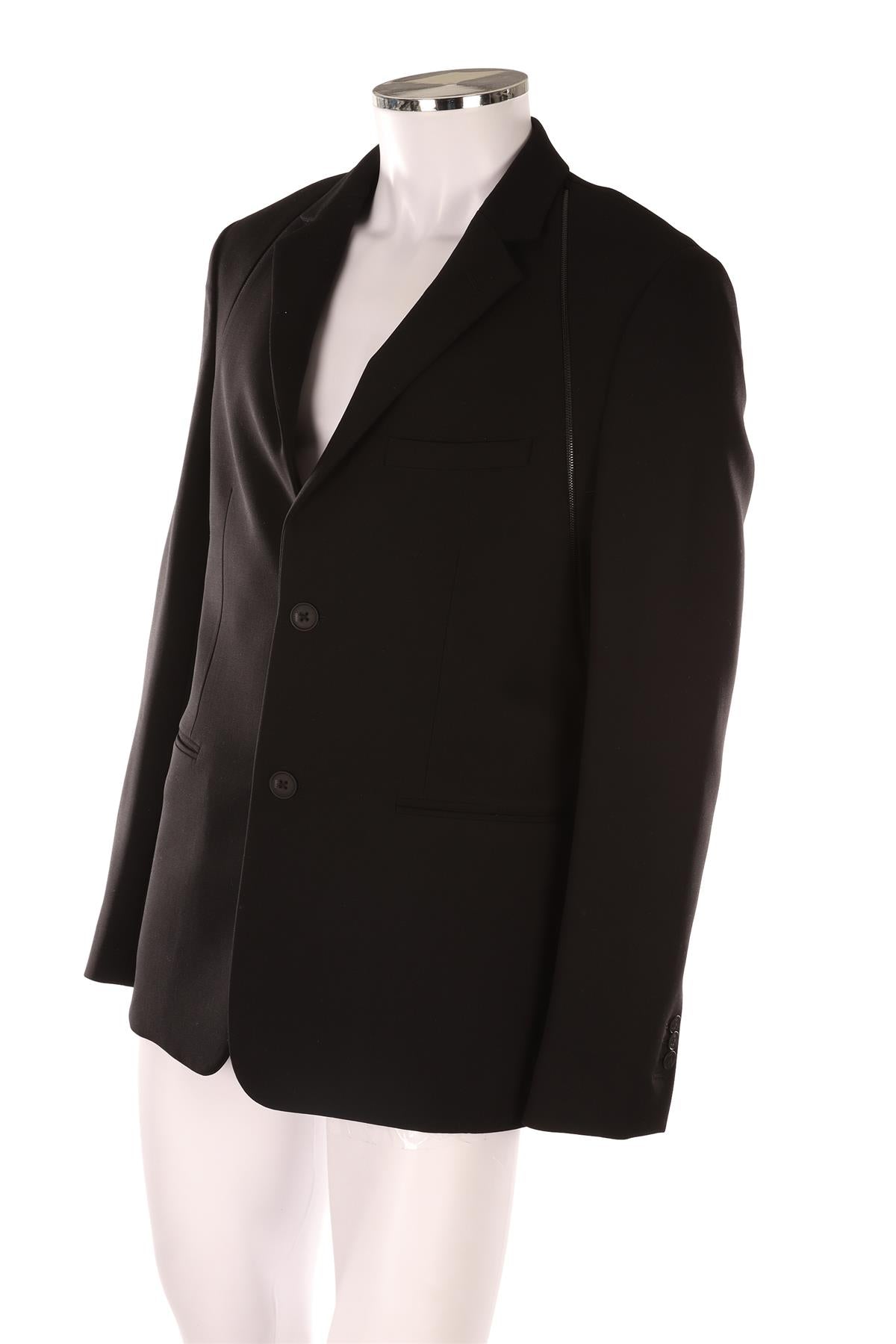 FENDI BLACK MEN'S WOOL BLAZER IT 50 UK 40
