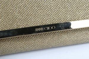 JIMMY CHOO GOLD FABRIC CLUTCH