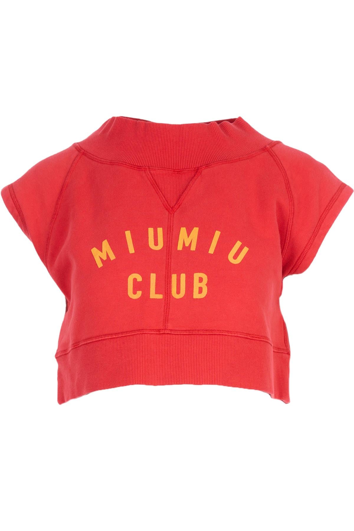 MIU MIU RED COTTON TOP MEDIUM