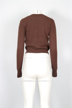 ÉTERNE BROWN CASHMERE SWEATER XSMALL-SMALL