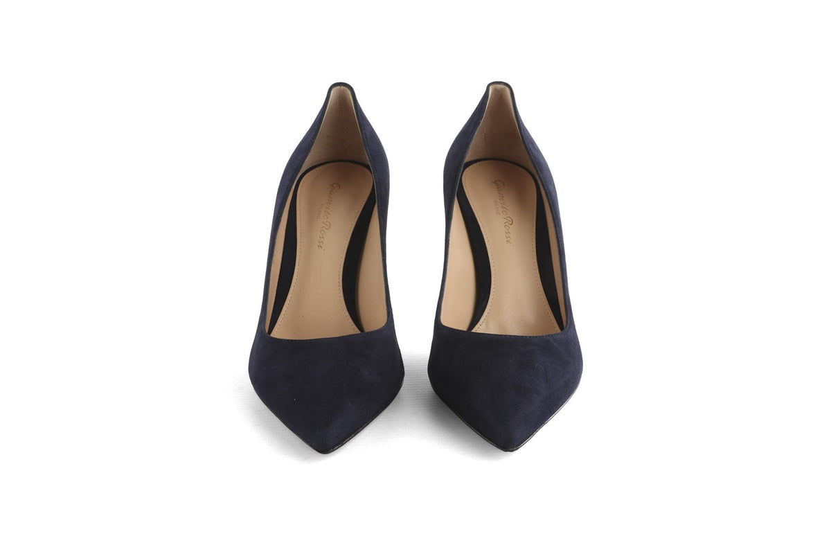 GIANVITO ROSSI BLACK SUEDE PUMPS EU 38 UK 5 US 8
