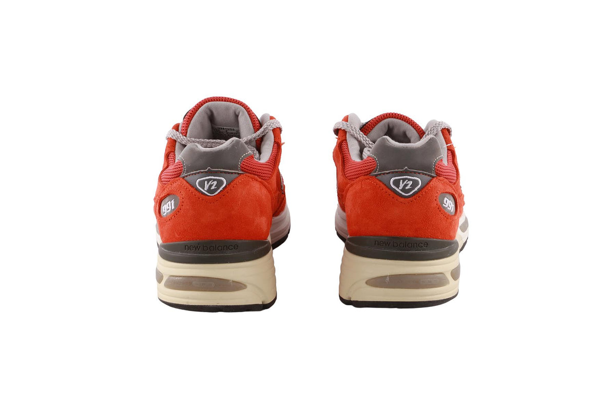 NEW BALANCE ORANGE 991V2 VIBRANT CHROMA SNEAKERS EU 38.5 UK 5.5 US 6