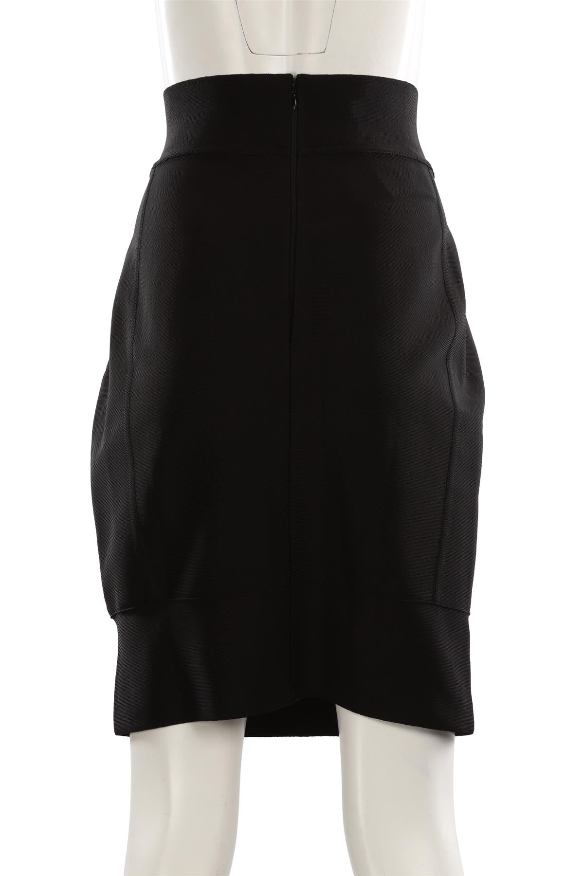 HERVE LEGER BLACK WOVEN SKIRT FR 38 UK 10