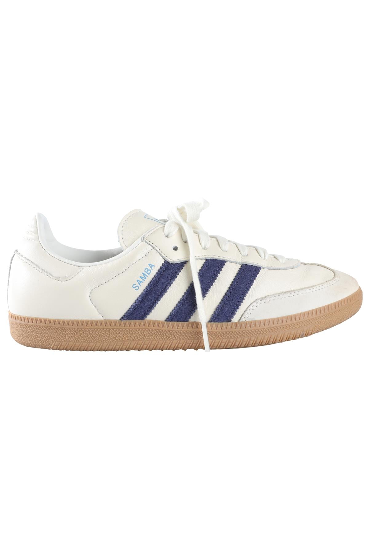 ADIDAS CREAM MEN'S SAMBA OFF WHITE DARK BLUE CLEAR SKY SNEAKERS EU 42 UK 8 US 9.5