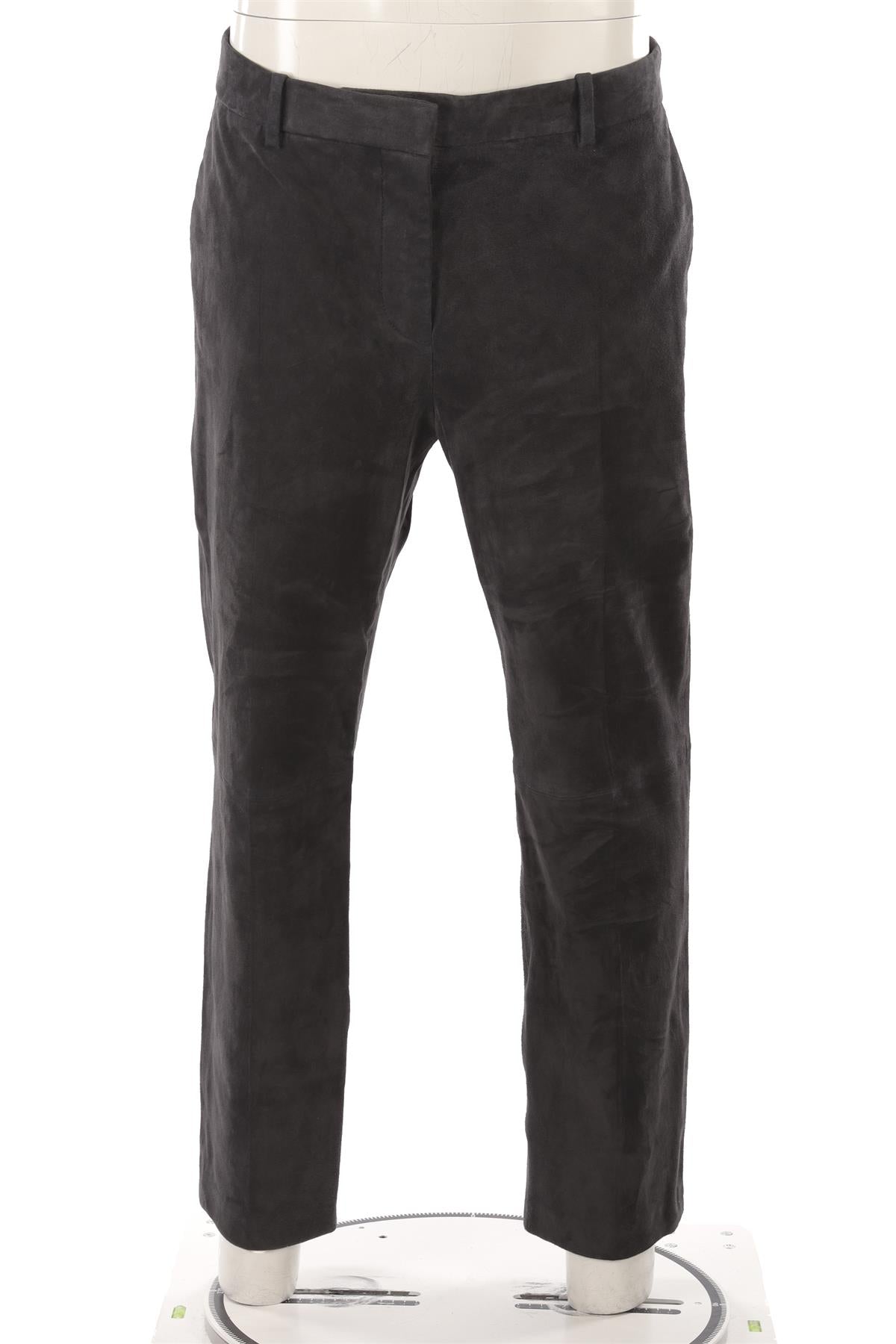 JOSEPH GREY SUEDE STRAIGHT LEG PANTS FR 44 UK 14