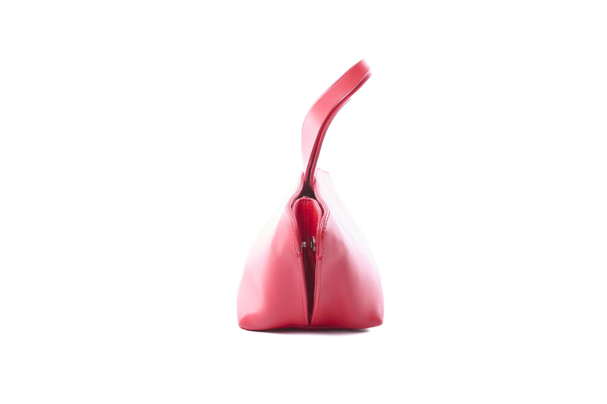 FURLA RED LEATHER TOTE BAG