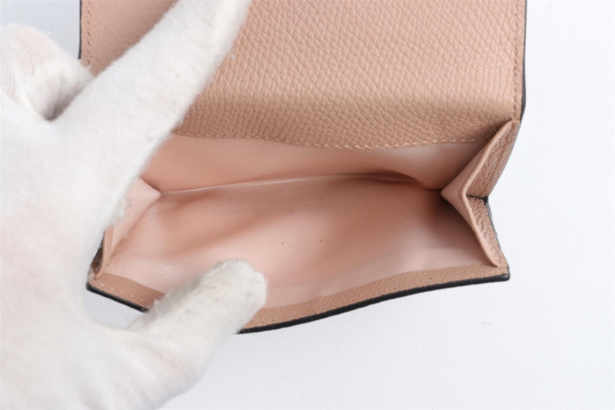 VALENTINO GARAVANI PINK VLOGO LEATHER WALLET