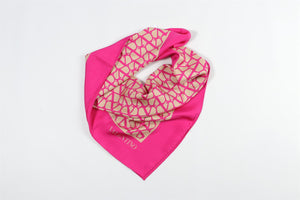 VALENTINO GARAVANI PINK SILK SCARF