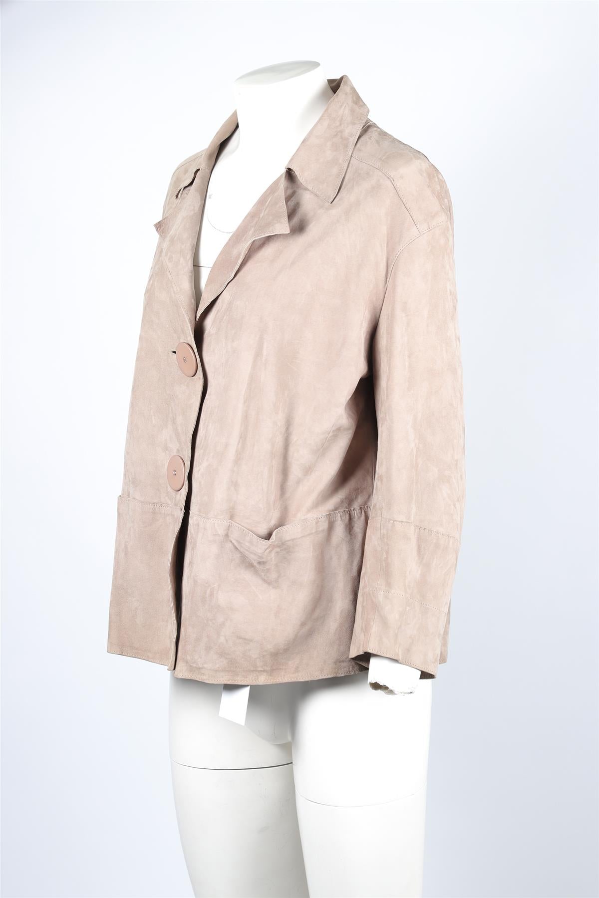 Sylvie Schimmel Grey Suede Jacket FR 42 UK 14