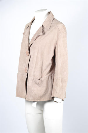 Sylvie Schimmel Grey Suede Jacket FR 42 UK 14
