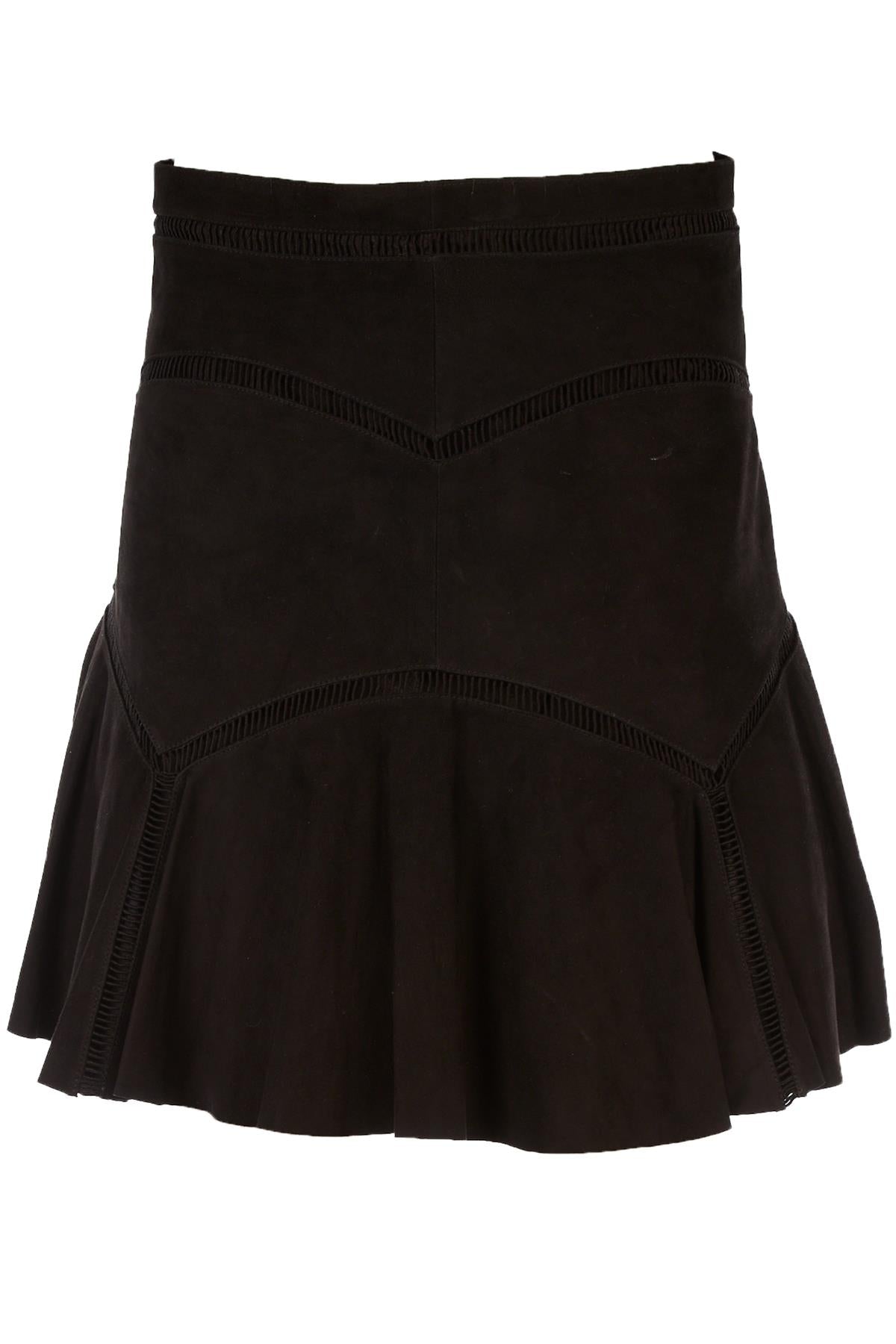 CHLOÉ BLACK SUEDE MINI SKIRT FR 38 UK 10