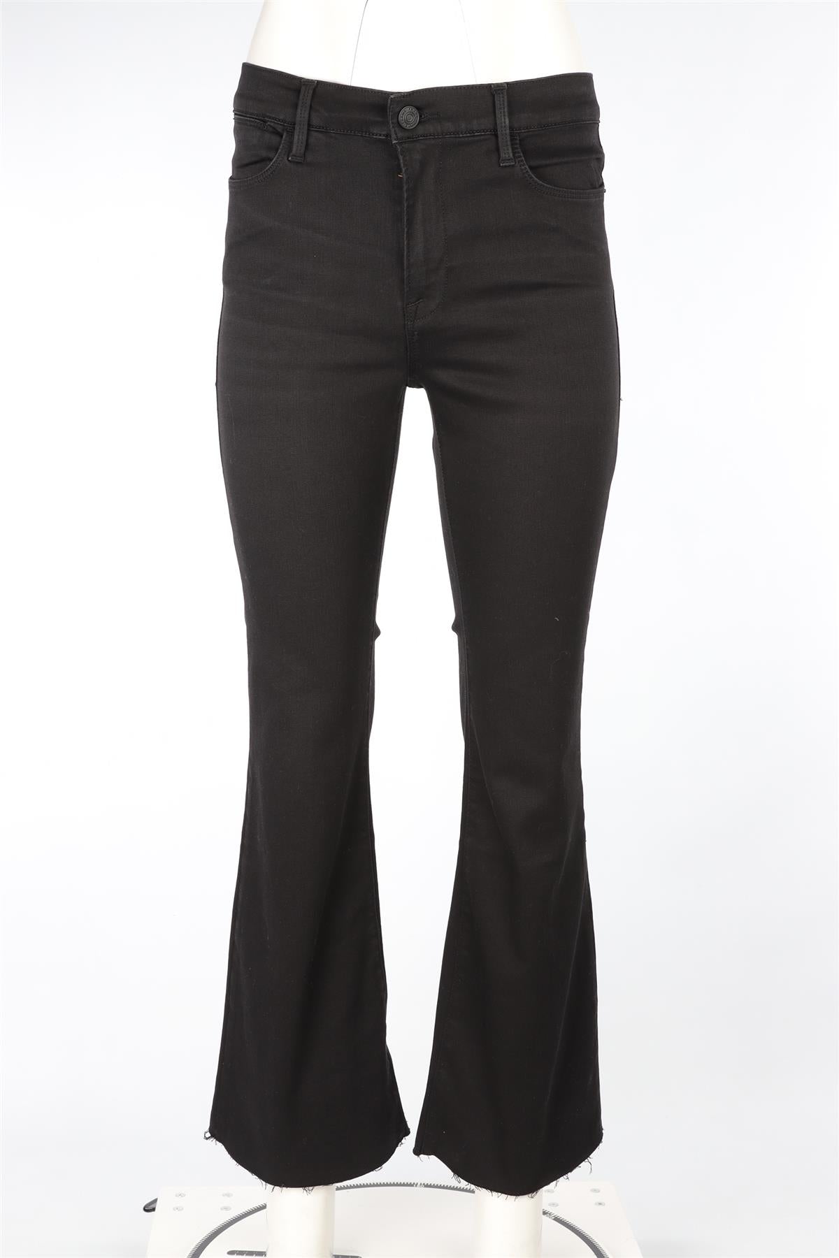 FRAME BLACK HIGH RISE FLARED JEANS W29 UK 10-12
