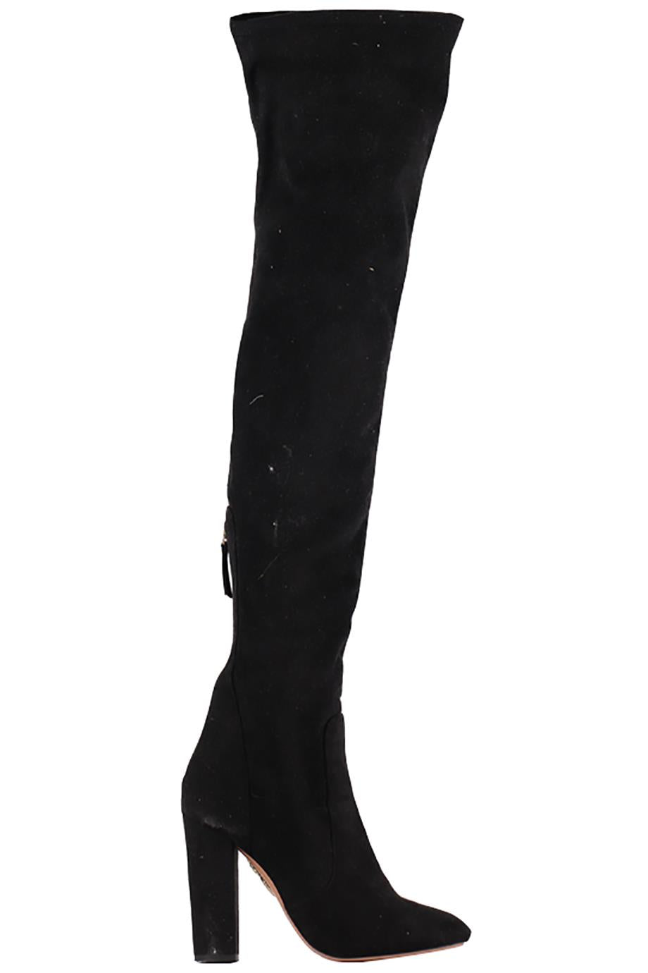 AQUAZZURA SUEDE OVER THE KNEE BOOTS EU 37.5 UK 4.5 US 7.5
