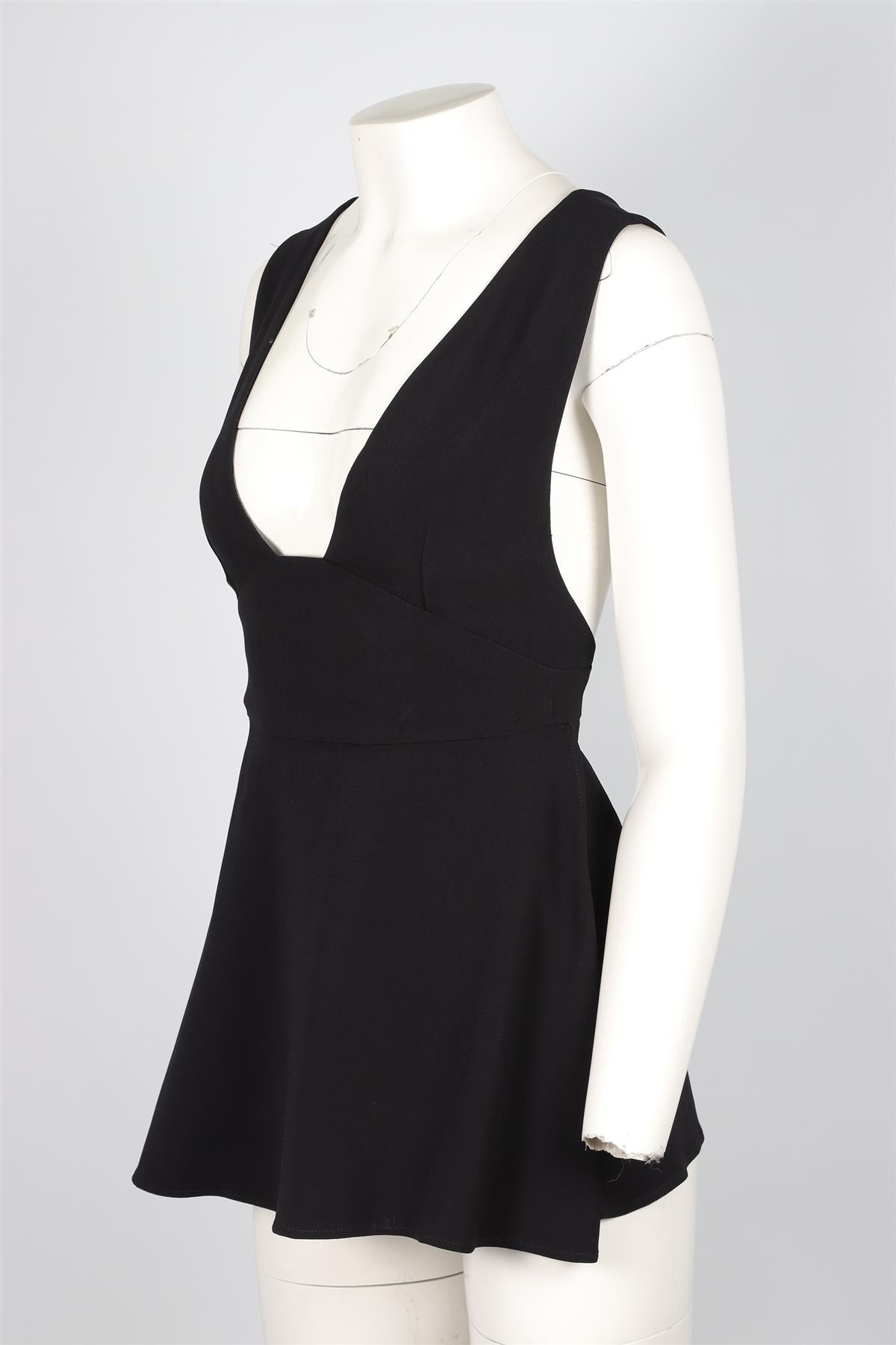 STELLA MCCARTNEY BLACK CREPE TOP IT 38 UK 6