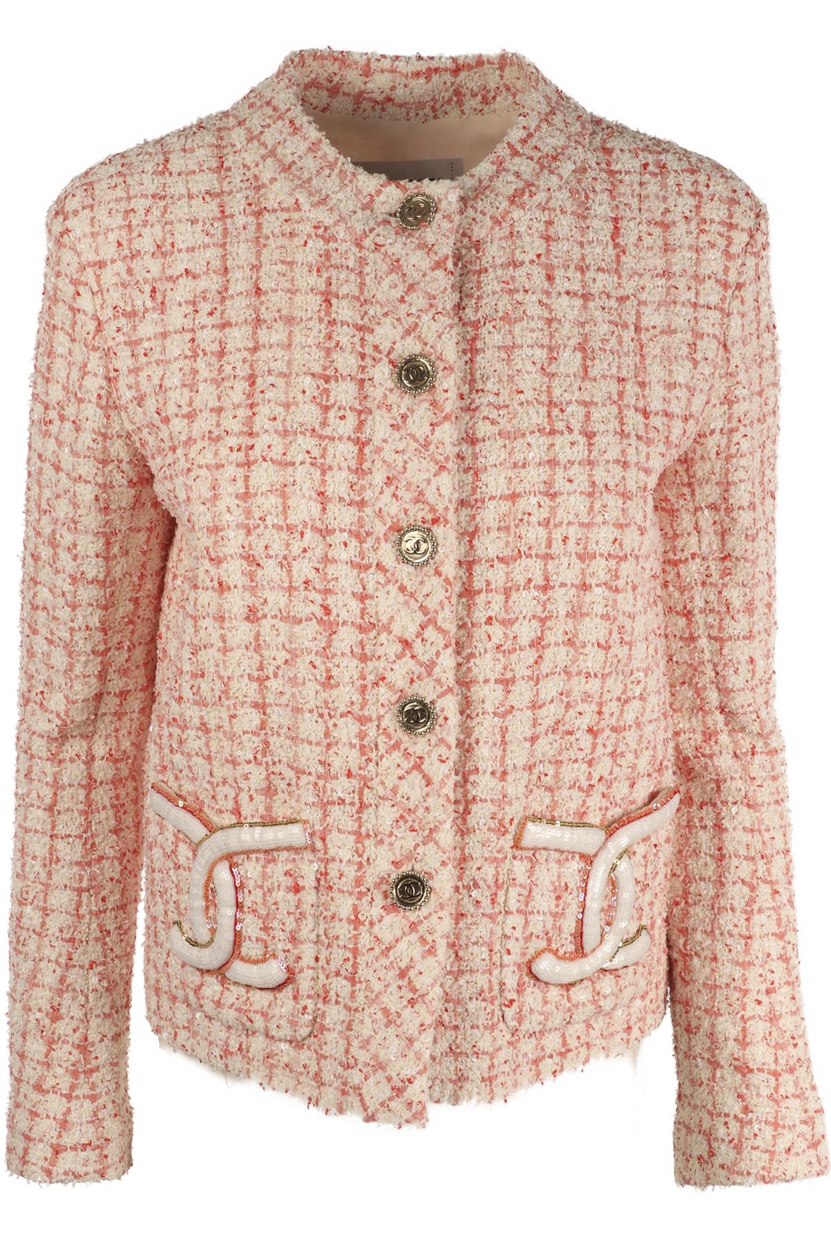 CHANEL PINK 2024 WOOL JACKET FR 38 UK 10