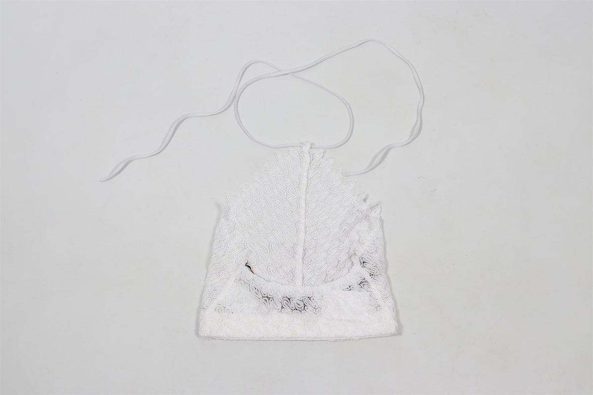 MISSONI WHITE CROPPED CROCHET TOP IT 40 UK 8