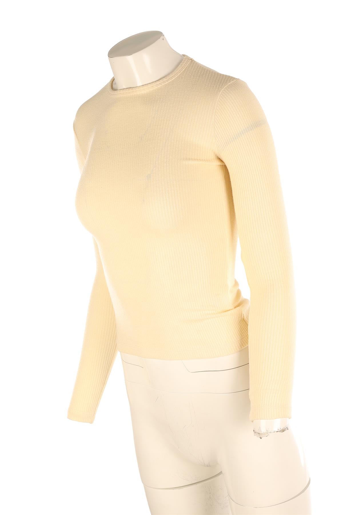 SABLYN CREAM JERSEY TOP XSMALL