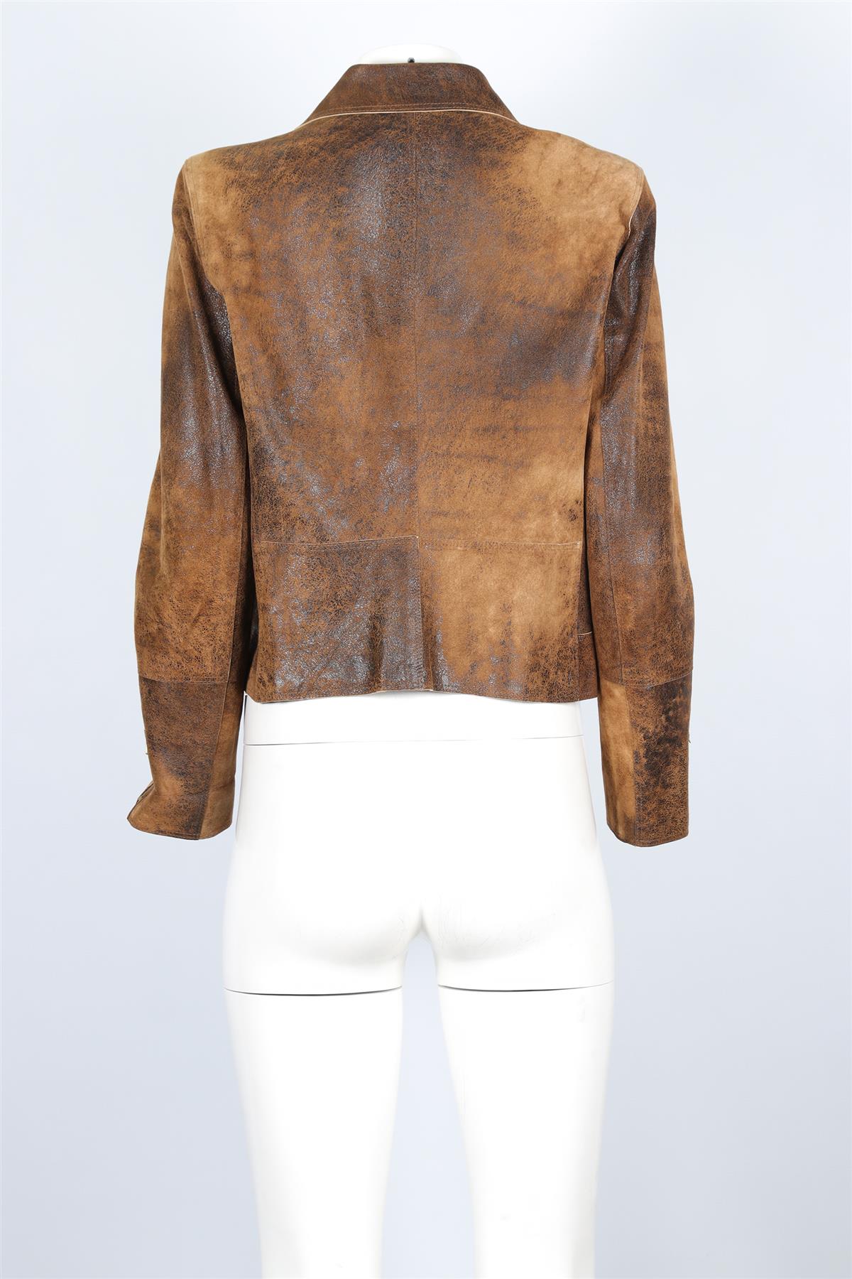 Sylvie Schimmel Brown Suede Jacket FR 46 UK 18
