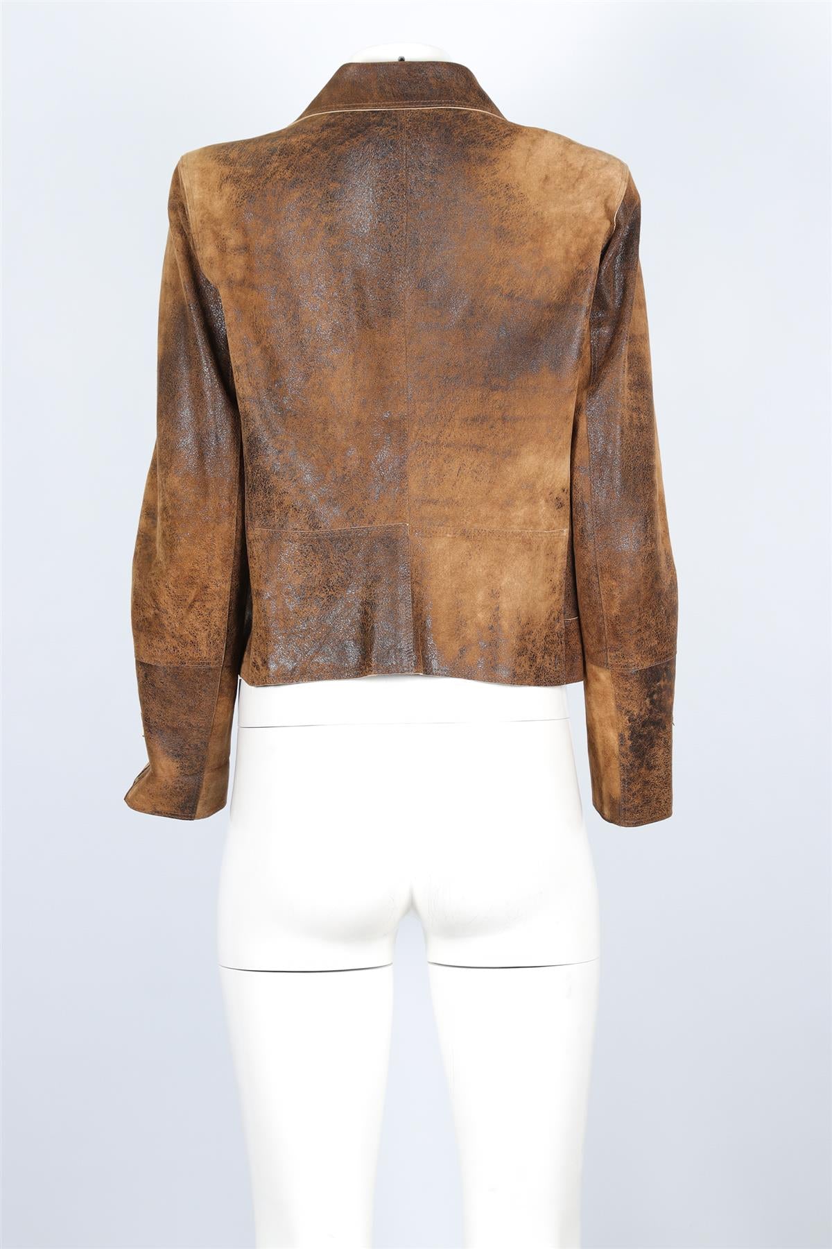 Sylvie Schimmel Brown Suede Jacket FR 46 UK 18